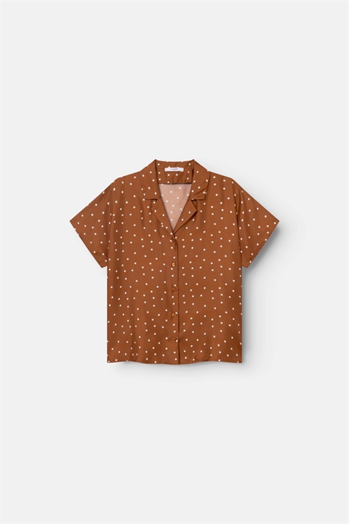 LOVECHILD BIRNA BLOUSE DOT PRINT CARAMEL